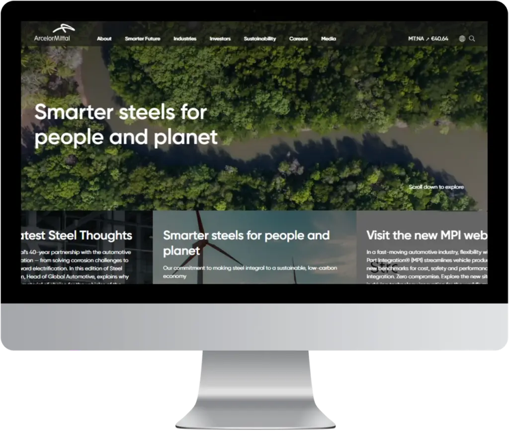 ArcelorMittal — інтерфейс проєкту
