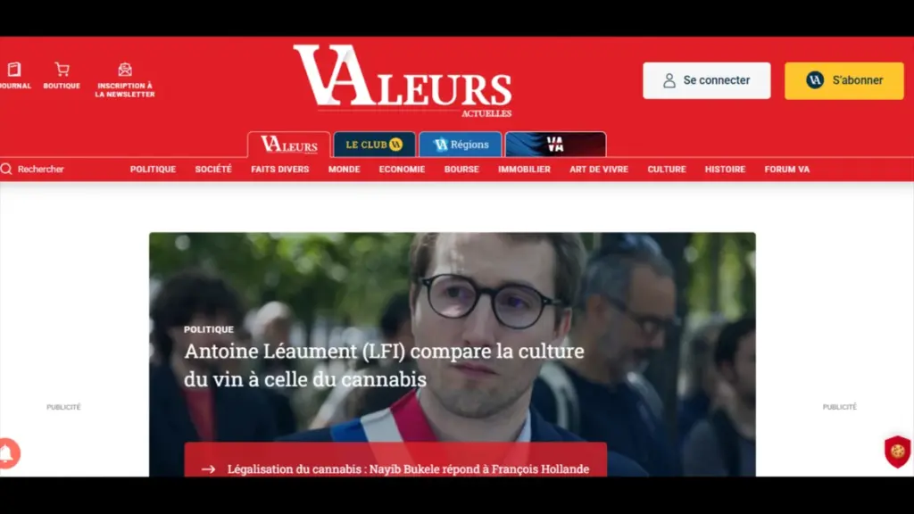 VALEURS ACTUELLES — Медіапортал Valeurs Actuelles